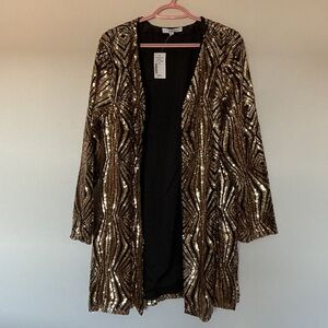 Cleo Gold and Black Sequin Jacket